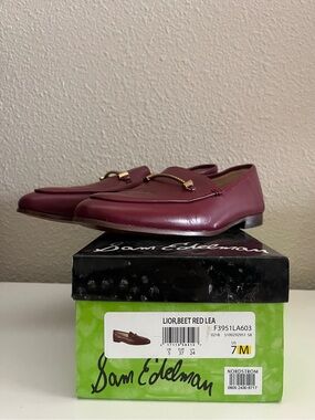 Sam Edelman Loraine Bit Red Leather Loafer W7